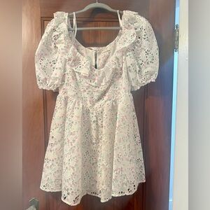 For Love and Lemons mini Pastel Eyelite Dress